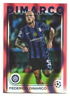 2024-25 Topps UCC Flagship  Red FlowFractor FC Internazionale Federico DiMarco