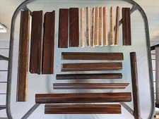 Large Lot Of Misc. Small Antique Black Walnut And Striped Chestnut Moldings.