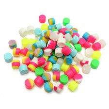 2ML Round Silicone Non Stick Concentrate Containers Jar Mixed Colors 100Pcs
