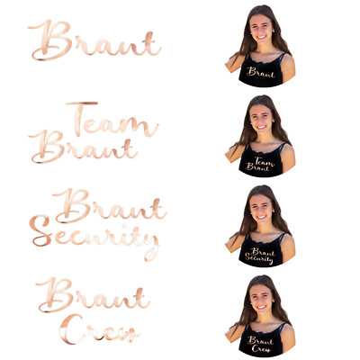 Bügelbild JGA Hochzeit - Braut, Team Braut, Braut Security, Braut Crew - wählbar