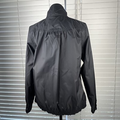 Eddie Bauer Veste WindPac pour femme, noir, Large
