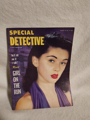 Vintage SPECIAL DETECTIVE MAGAZINE AUGUST 1954 Great  Cond!
