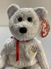 TY Beanie Baby - DECADE the Bear (White Version) (8.5 inch)