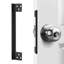 Door Latch Guard Plate, Outswing Door Security Protector, Door Latch Shield