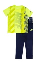 Boys NIKE size 6 Shirt  Joggers Pants 2 Piece Set Volt Yellow  Black: NWT