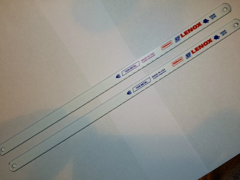 Lenox Hacksaw Blades x 2 32TPI Hacksaw Blades 12" 300mm Bi Metal T2 0.08mm 232H