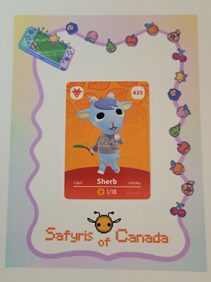 Sherb #425 Animal Crossing Amiibo Card Authentic Never Scanned