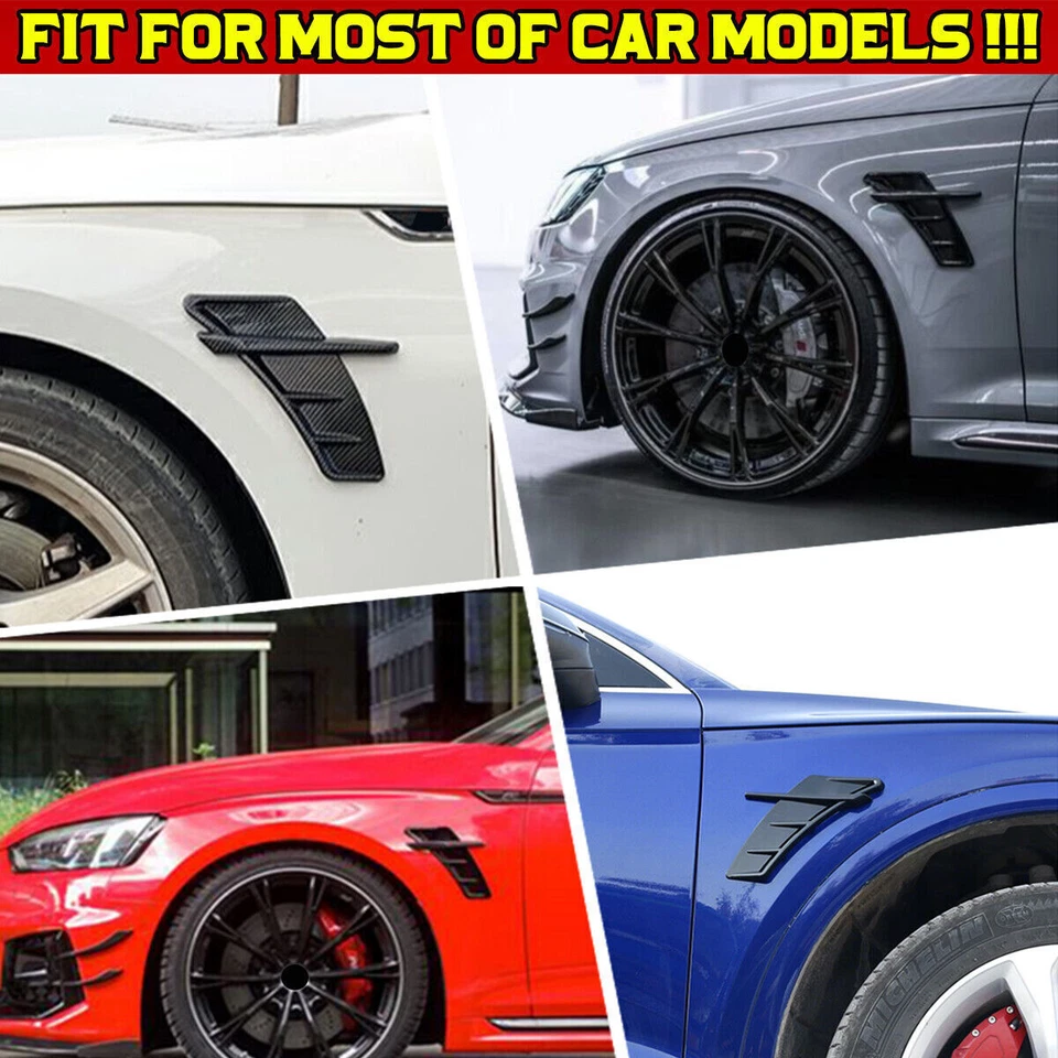 For AUDI A3 A4 A5 A6 A7 A7 A8 Q3 Q5 Side Marker Fender Air Wing Vent Trim Cover - Image 2 of 4