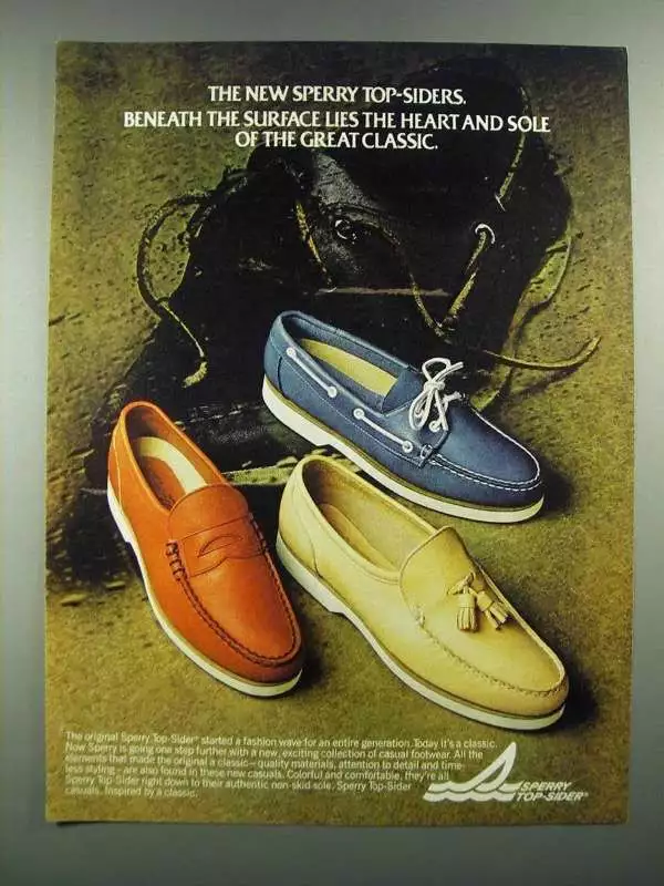 1982 Sperry Top Sider Shoes Ad Beneath The Surface