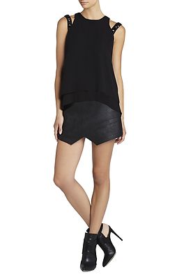 Canotta Stratificata Nera BCBG MAX AZRIA Tarah Taglia M – WQR1T042/S303 – Nuova