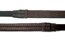 Nunn Finer Pony Rubber Reins 5/8'' X 48'' Havana