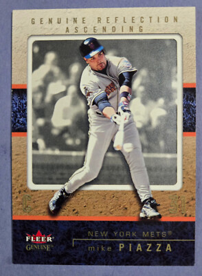 2003 Fleer Genuine Ascending  # 09/19 Mike Piazza #EM-MP1 Mets Dodgers HOF