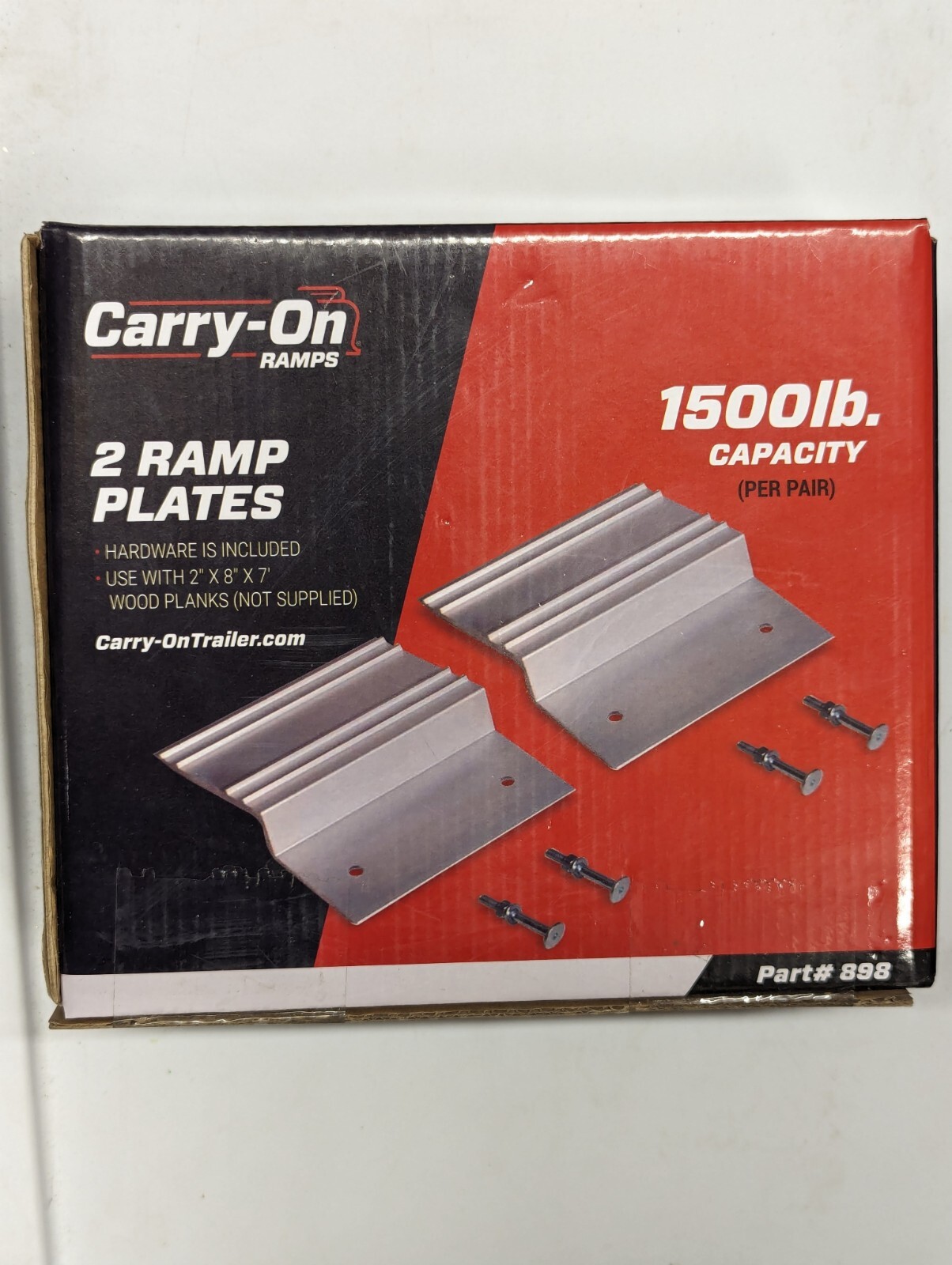 CarryOn 8inch Aluminum Ramp Plate Kit Makes Pair Of Ramps 1500Lb