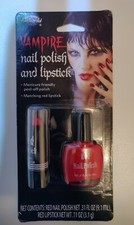NIP Vampire Red Nail Polish Lipstick Set Halloween Make-up