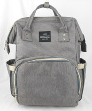 Land Oxford Cloth Waterproof Gray Diaper Bag Medium Size Backpack Mokaloo Style