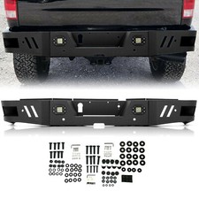 Rear Bumper For Dodge Ram 2500 3500 2010-2024 W Led Lights Steel Powder Coated
