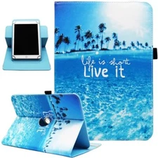 Universal 10 10.1 Inch Android Tablet Case, Dluggs PU Leather 360 Degree Beach