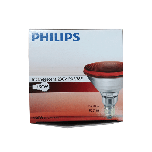 Philips Infrared Physiotherapy 150W 230V PAR38E IR RE E27 Heat Light Lamp Bulb - Picture 3 of 4