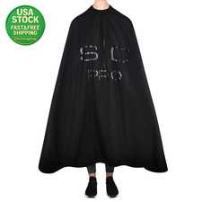 Stylecraft Barber Hair Cutting Cape Water Resistant Adjustable Neck Clasp Black
