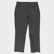 Talbots Outlet Womens Size 10 Ankle Pants Black White Pattern