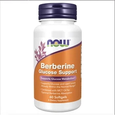 NOW Foods, Berberine Glucose Support, Combined with MCT Oil, 60 Softgels