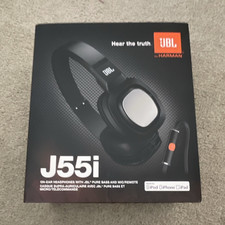 JBL J55i Black On-Ear Wired Headphones 3.5mm w/ On-Cable Mic/Remote