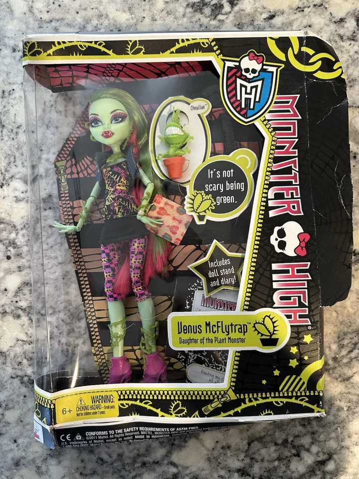 Monster High Venus McFlytrap Muñeca Planta Chewlian Diario Primera Ola 2011 Mattel Foto 2 de 4