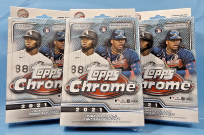 2021 Topps Chrome Hanger Boxes - Lot of 3 - Factory Sealed - 60 Mint Cards