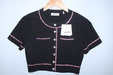 NWT Sandro Paris Womens Size 0 Black Short Sl...