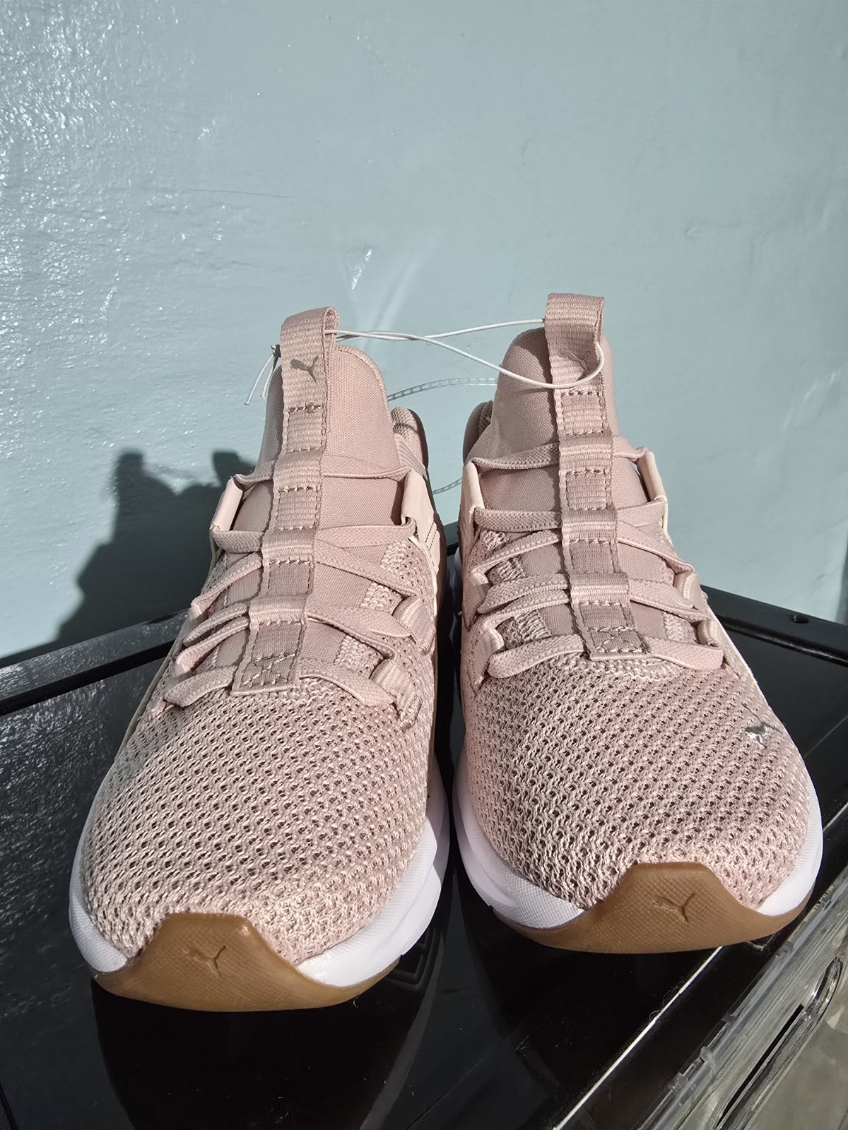 Puma Enzo 2 Weave Jr Running Shoes in Rose Gold/Quail, Kids Size 2 thumbnail 3