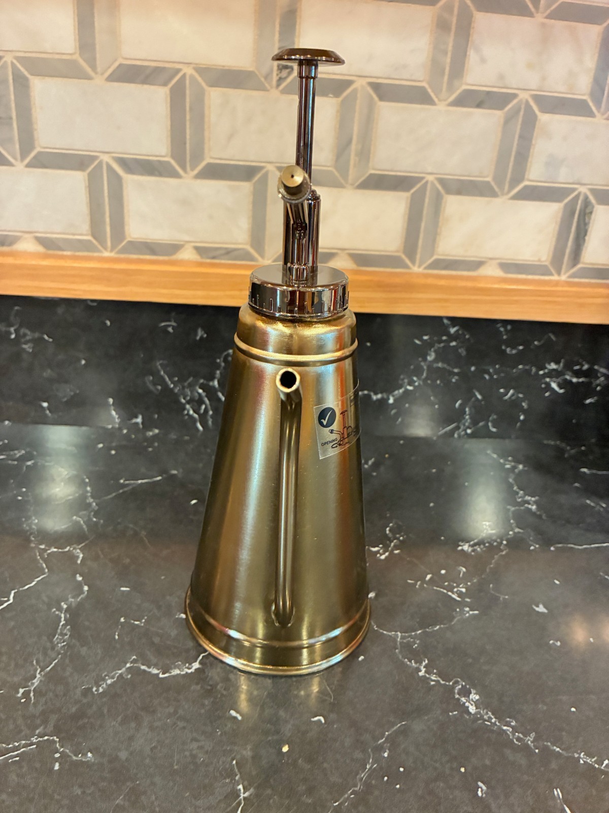 Magnolia Hearth Hand Ant. Brass Mister/Water Can