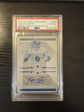 Roquan Smith 1 Of 1 2025 National Treasures Signatures Cyan Plate PSA 6 1/1 Auto