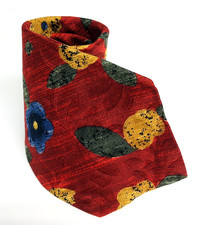 Ferrell Reed Men  s Tie red floral silk Italy dressy office accessory Nordstrom