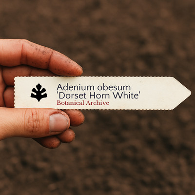 Adenium obesum 'Dorset Horn White' | White Dorset Desert Rose | 10 SEEDS - Deser
