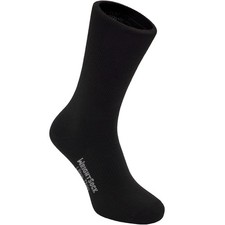 Wrightsock Ultra Thin Crew Running Socks for Men and Women - Large, Black
