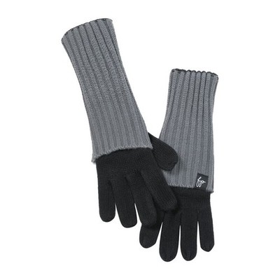 Forplay Fingerhandschuhe Damen Strickhandschuhe mit Umschlag und Daumenloch