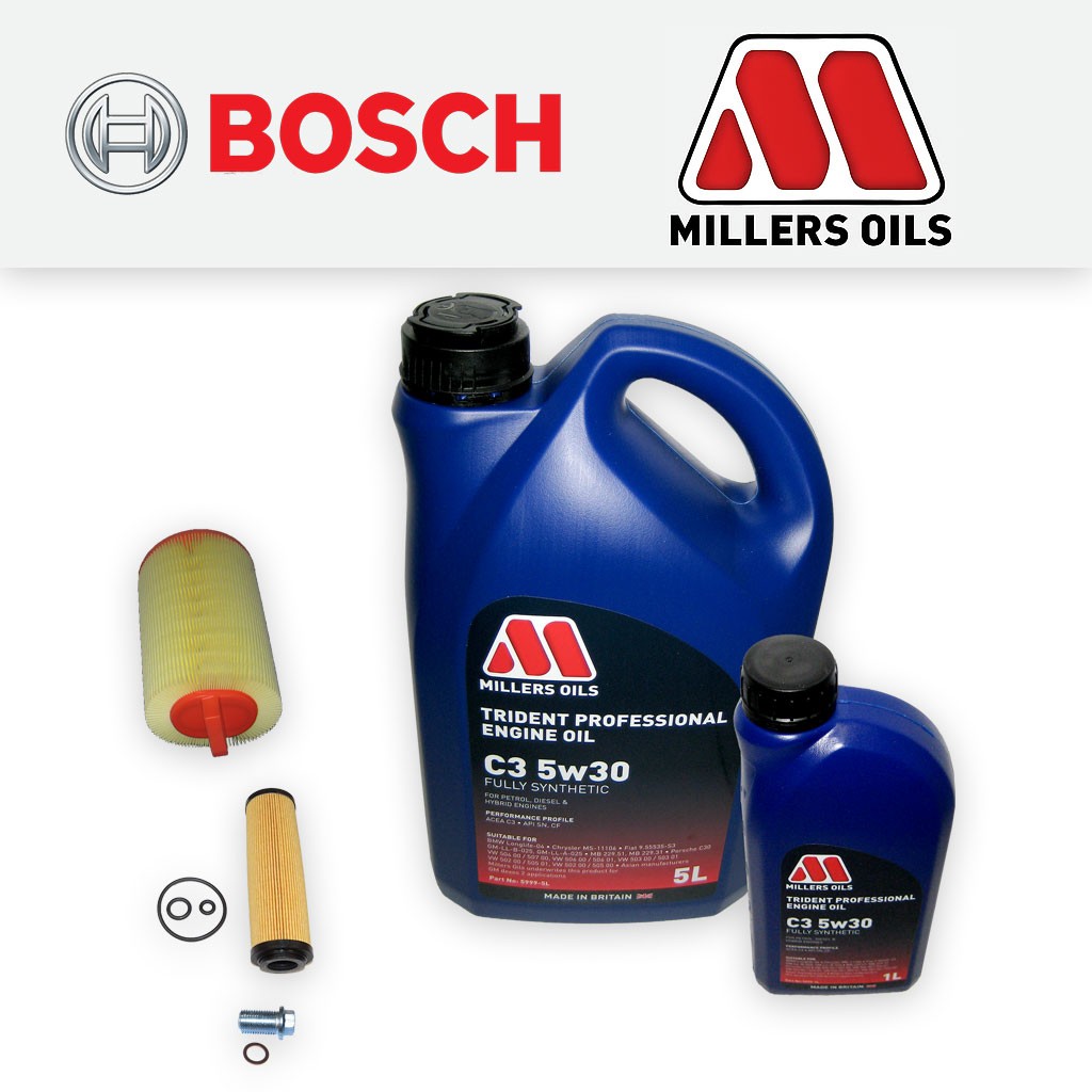 SERVICE KIT for MERCEDES C180K (W203) 1.8 16V OIL AIR FILTERS +OIL (2002-2008)