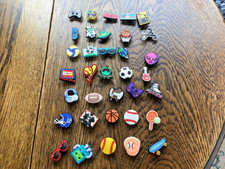 35 pcs Charms Kids Shoe Sandals Wristbands Bracelets, Sports , music,space