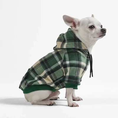 Hunde Pullover Mantel Hoodie Gr. S - Spark Paws ''green-white''