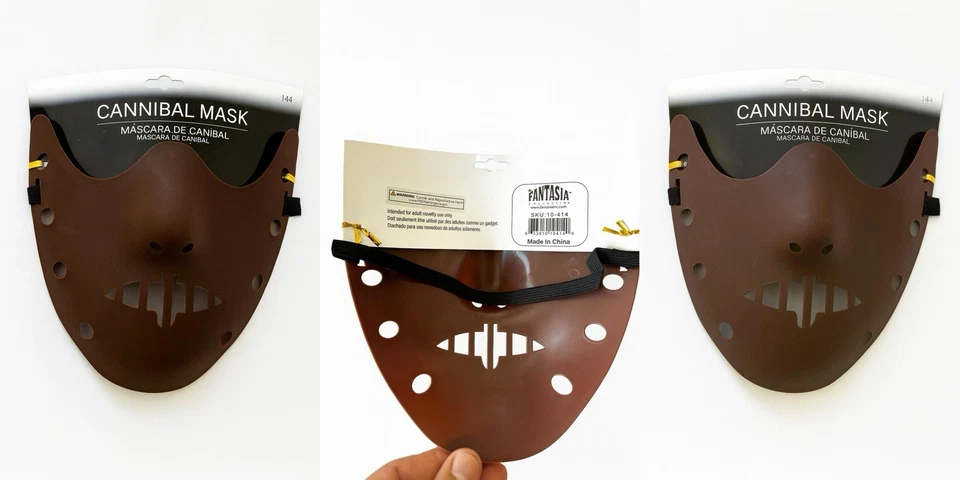 Silence of the Lambs Adult Hannibal Lecter Mask Plastic Halloween Horror Movie  - Image 2 of 3