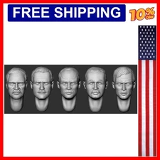 1/35 Scale Die Cast Resin Soldier  Head Kit Hairy Heads Diorama Accessories U...