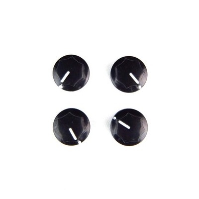 4X Control Knobs for Jaguar Mustang Style Guitar or JB, Black, Adjustable