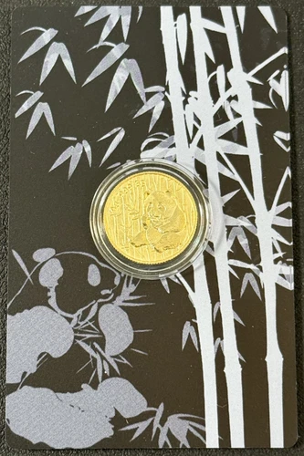 3 Gram .999 Silver Gold Gilded China Panda Tribute Medal in COA Card W/Capsule!!