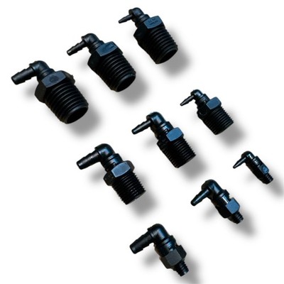 AIR LOGIC MINIATUR NYLON ELLENBOGEN ARMATUREN LABOR AQUARIUM STACHEL DREHBAR 360°