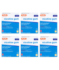 Rugby Nicotine Gum 4mg Uncoated Original   660 Pieces 6 Boxes Stop Smoking Aid
