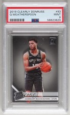 2019 Panini Clearly Donruss Rated Rookie Quinndary Weatherspoon PSA 9 MINT 5w7