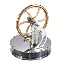 DIY Stirling Engine Physics Model - Low Temperature Operation, Alloy Build,Model