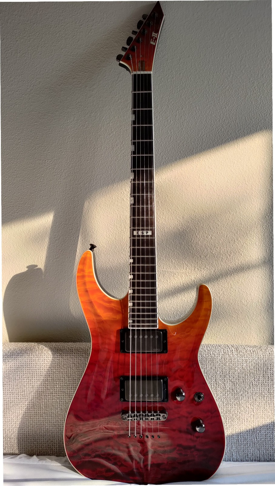 ESP E-II Horizon NT-II & OHSC in Excellent Condition  (Tiger Eye Amber Fade)