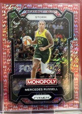 Mercedes Russell-2024 Panini WNBA Monopoly Red Shimmer Millionaire #50/100 Storm