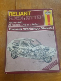 Haynes Owners Workshop Manual Reliant Robin And Kitten 1973 To 1983 All Models